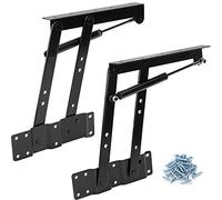 ZEONHEI 1 paire de tables de 50 kg pliantes relevables, charnières hydrauliques à gaz 150 N, mécanisme de levage de bureau, charnière à ressort avec 30 vis, accessoires de meubles de table basse