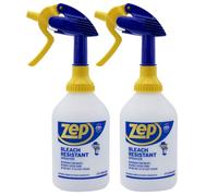 Zep ZUPRO2-Lot de 2 flacons pulvérisateurs professionnels résistants à l'eau de Javel - 950 ml - Vaporisateur de jet ou brume fine, mesures de buse réglables, résistant à l'eau de Javel jusqu'à un an