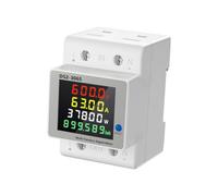 ZEPFJHE Compteur d ' énergie de avec boîtier de DIN, Affichage LCD à Courant continu pour Tension de Courant 14 V-600 V 63 A et Lecture KWh dans Les Panneaux d ' Alimentation Techniques