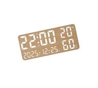 ZEPFJHE Grande horloge murale électronique LED à changement de couleur pour le salon avec deux alarmes, affichage de la température, veilleuse LED à changement de couleur