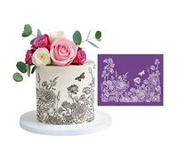 ZEPFJHE Pochoir en pour gâteau, Dentelle, Fleur, Tissu, Outil de décoration pour Fondant, pâtisserie, pâte à Gomme, Outils de Cuisson pour décoration