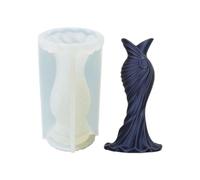 ZEPFJHE Robe de princesse en silicone de qualité alimentaire pour la fabrication de savon, chocolat, décoration d'intérieur, moulage résistant à la chaleur