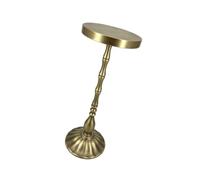 ZEPFJHE Table d ' Angle d ' entrée, métal Bronze Antique, Plate-Forme Ronde équilibrée, Option de piédestal décoratif pour, Photos, clés, Tables d ' appoint en métal pour Salon