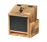 ZEPFJHE Urne murale avec construction en bois et mécanisme pour comptoir ou boîte aux lettres pour l'extérieur de la maison