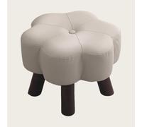 ZephPerton Tabouret Repose-Pieds, Pouf en Forme De Fleur, Petit Tabouret À Chaussures, Repose-Pieds Décoratif, Repose-Pieds avec Pieds en Bois pour Petits Espaces, Salon, Chambre (Rose) Grey One Size
