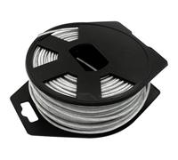 Zeqeey Câble de Coupe-Bordures Ronde Fil de Débroussailleuse Renforcé en Acier Gainé de Nylon, 2,4 mm x 43 m (0,095 Pouce)