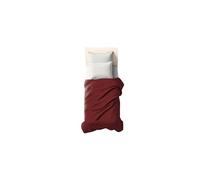 Zer0bed, Drap de Dessus Simple Couleur Unie, 160 x 290, 100% Coton, Sangria, Drap Plat, 1 pièce (Drap Dessus Uniquement)