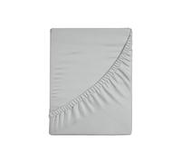 Zer0bed, Drap-Housse pour lit Double, Couleur Unie, 100% Coton, Angle Maxi 30 cm, 2 Places, Gris, 180 x 200 cm