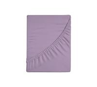 Zer0bed, Drap-Housse pour lit Double, Couleur Unie, 100% Coton, Angle Maxi 30 cm, 2 Places, Lilas, 180 x 200 cm