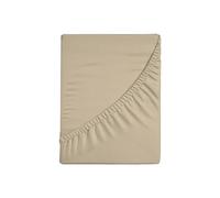 Zer0bed, Drap Housse Simple Couleur Unie 100% Coton, Angle Maxi 30 cm, 1 Place, Taupe 90 x 200 cm