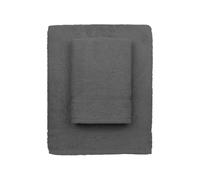zer0bed, Serviettes de Bain Lilas, 2 Serviettes de Bain, Serviette de Visage, Serviette de Bidet, Couleur Unie, Anthracite, 100% Coton, Lot de 2 pièces