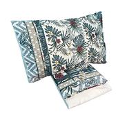 zer0bed, Tropical Parure de lit, Drap Plat, Drap Plat, taie d'oreiller, 100% Pur Coton, Motif Tropical, Chambre à Coucher