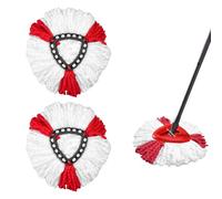 Zeripikfoasp 2 Pièces Têtes de Balai, Compatible avec Vileda Turbo 2en1 Mop, Franges Recharge, Serpillère de Remplacement en Microfibres, pour Les Nettoyage Particules de Saleté, Lavage Sol