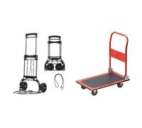 Zero Diable Compact Pliable et résistant Charge 160 kg ou 90 kg (160 kg) & Meister 8985400 Chariot Plateforme Pliable, 150 kg