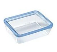 Pyrex Pure Glass - Boîte de conservation alimentaire en verre aver couvercle en verre hermétique 22 x 17 x 8 cm - 1,5L | Compatible four, micro-ondes et lave-vaisselle