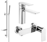 Zero SET Mélangeur lavabo + bain avec accessoires DF70, chromé (71104DF70-00)
