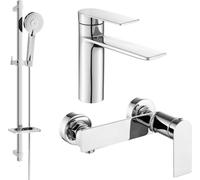 Zero SET Mélangeur lavabo + bain avec accessoires DQ40, chrome (71104DQ40-00)