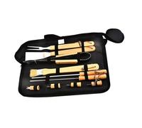 Zerodeko 1 Ensemble Set Ustensiles de Barbecue Portable Inoxydable avec de Transport Kit Complet pour Bbq Camping Spatule Fourchette Pince et Cutter pour Événements Plein Air