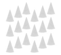 Zerodeko 1 Ensemble Support Rayures Blanc Cône Réfractaire Oxyde en D'aluminium Surface Lisse, Prévient les Fond, pour Fours à Gaz et Ateliers de Céramique 18 Pcs