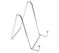 Zerodeko 1 Pièce Chevalet Porte-Assiette en Métal Argenté de 15cm | Support de Table pour Cadres, Photos, Livres et Petites Œuvres, Format pour Maison et Boutique 15 x 12 x 7.5cm
