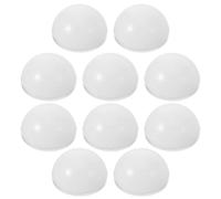 Zerodeko 10 Pièces Abat-jour en Plastique Blanc de Dôme Hémisphérique pour Lampe LED de Miroir de Maquillage, Facile à Remplacer, pour Salle de Bain et Routines Quotidiennes