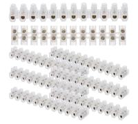 Zerodeko 10 Pièces Bornier à Vis 12 Pôles U en Pa Nylon Blanc pour Connecteur de Fil Haute Conductivité et Couple Élevé, pour Raccordement Électrique et Puissance