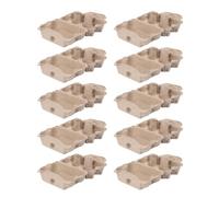 Zerodeko 10 Pièces Porte-œufs en Papier Jaune Pulpe 6 Compartiments Ronds, Organiseur D'œufs Élégant et Simple Cuisine ou Réfrigérateur, Surface Lisse Anti-collision