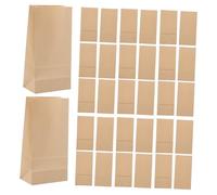 Zerodeko 100pièces Sacs Papier Kraft Bruns Réutilisables pour Emballage Alimentaire Cadeaux et Rangement de Petits Objets Lot