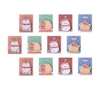 Zerodeko 12 Pièces Bloc-notes Autocollants en Papier, Ambiance Portables | Motifs Festifs Colorés, Notes pour Livres et Ordinateurs, Pratique en Classe, à L’école, pour Lecteurs, Couleur Aléatoire