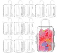 Zerodeko 12 Pièces Boîte à Dragées Mini Valise Blanche en Ps, Design Unique et Adorable, Résistante Usage Prolongé, pour Emballage de Bonbons Lors de Mariages
