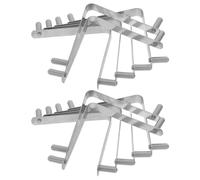 Zerodeko 12 Pièces De Perche en V avec Poignée Facile Pince À Râteau Brosse D'Aspiration Tige en V Épuisette Tête De Piscine Outil pour Perches Clips