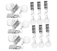 Zerodeko 12pcs Poids de Nappe en Cristal de Larme avec Pinces en Métal, Usage Polyvalent et Robuste pour Nappes, Rideaux, Hôtel et Occasions Diverses