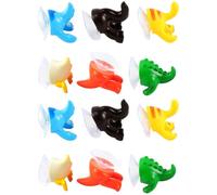 Zerodeko 12pièces Crochets Porte-serviette Ventouse Forme de Queue Animal Cartoon Accroche Murale Décorative pour Salle de Bain et Cuisine Couleurs Mixtes Couleur Couleur Aléatoire