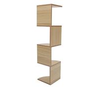Zerodeko 1ensemble Étagère Murale Bois Niveaux Rangement Créatif pour Murs Angle Style Moderne Facile à Installer Décors pour Salon Chambre Bureau Finition Acajou