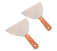 Zerodeko 2 couteaux à joints pour réparation de murs, 15 cm | Couteau à mastic en fer avec manche en bois pour enduire, décaper la peinture, plâtrer, reboucher, outil de grattage mural