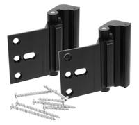 Zerodeko 2 Ensembles Serrure de Sécurité pour Porte D'entrée, Verrou de Renforcement de Porte en Alliage Noir, Proof, Simple, Gain de Temps et D'effort pour Sécurité Domestique