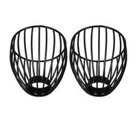 Zerodeko 2 Pièces Abat-jour en Fer Noir Style Cage à Oiseaux Vintage pour Plafonnier Décoratif, Léger et Élégant, pour Salle à Manger ou DIY