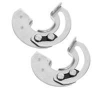 Zerodeko 2 Pièces Charnière Invisible à 180 Degrés, Charnières de Placard Invisibles Demi-rondes en Acier Inoxydable, Argenté, pour Portes Coulissantes et Mobilier, Rotation Fluide, Usage