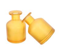 Zerodeko 2 Pièces Diffuseur D'huiles Essentielles en Verre Cylindrique Jaune 130ml pour Bureaux et Maisons, Robuste et Élégant pour Décorer Votre Intérieur Style