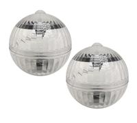 Zerodeko 2 Pièces Lumière Flottante Solaire LED à Changement de Couleur | Boule Décorative LED en Plastique, Batterie 1,2 V Ni-600 Ma Incluse, Usage Bassin et Mariage