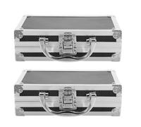Zerodeko 2 Pièces Mallette à Outils Portable en Alliage D’Aluminium, | Format Mallette, Ouverture Zippée Complète, Poignée Large, Protection Mousse pour Atelier et Dépannage
