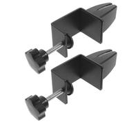 Zerodeko 2 Pièces Pince de Séparation de Bureau, Réglable | Fixation Repositionnable pour Panneaux Acryliques et Pare-postillons, Base Plate Allongée, Usage Bureau Partagé