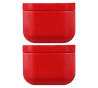 Zerodeko 2 Pièces Pot à Bougie Carré en Fer Rouge 65g pour Cire Parfumée | Boîte Diy, Format Compact, Usage Stockage de Perles ou Épices, Couvercle Inclus, Style Artisanal