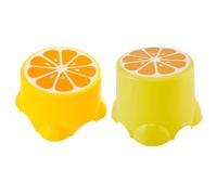Zerodeko 2 Pièces Tabouret en Plastique pour Garçon et Filles à Motif Fruit Cartoon, Stable et Robuste Bords Arrondis, pour École Primaire et Usage Quotidien