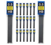 Zerodeko 20 Boîtes Recharges pour Porte-mine 0,5mm 2b Noires, Résine | Compatibles avec Porte-mine, Usage École et Bureau, Conditionnement Portable, sans Taille, Usage Polyvalent