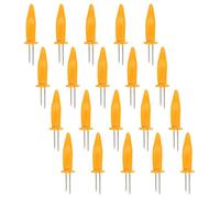 Zerodeko 20 Pièces Fourche à Maïs Multifonction en Plastique Jaune, Facile à Utiliser Ranger, pour Barbecue en Restaurant ou Hôtel
