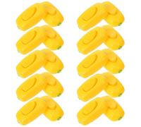 Zerodeko 20 Pièces Interrupteur D'éclairage Électrique en Ligne pour Lampe de Chevet, Petit Interrupteur Abs Jaune, Fonction pour Équipement Électrique et Lampe de Table à Domicile