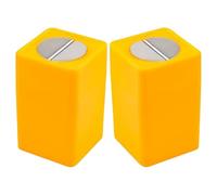 Zerodeko 2pcs Boîte de Rangement pour Lames Usagées et Boîte de Rangement pour Lames de Rechange en Abs Jaune, Design Compact et Multifonction pour Usage à Domicile Bureau