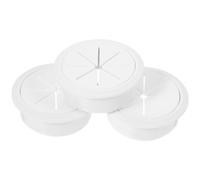 Zerodeko 3 Pièces Bouchon Rond pour Câble de Bureau 60mm en Plastique PP