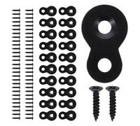Zerodeko 30 Pièces Lot de Connecteurs Métalliques en Fer Noir avec Double Trou pour Fixation Robuste de Meubles et Façades D'armoires, Minimisant le Risque de Déplacement